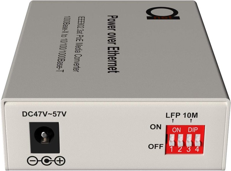 ADNET PoE Fiber Multimode LC 850nm Gigabit Ethernet Media Converter - Supplies IEEE 802.3 PoE & PoE+ PSE Power & Extends Distance Over Fiber up 550m (0.34 Miles) - 10/100/1000 Autosensing UTP LAN Port - Image 2